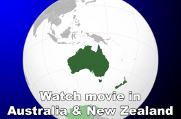 Text: "Watch movie in Australia & New Zealand"