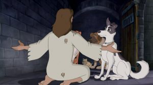 Jesus talking to Jericho and his friends.