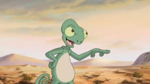 Miguel the Chameleon being argumentative and annoying.