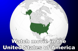 Text: "Watch movie in the United States of America"